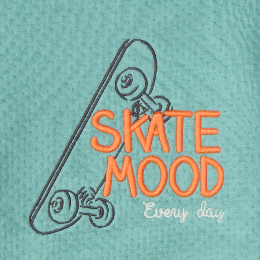 Sudadera de felpa acolchada con diseño de skate para bebé niño 