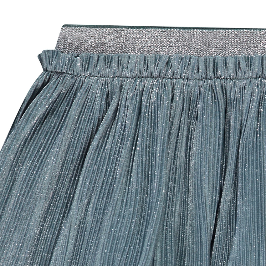 Falda corta plisada con lentejuelas para niña 