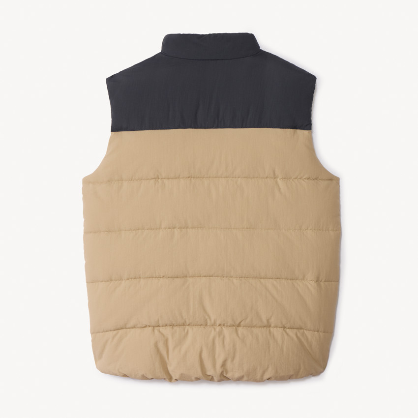 Chaleco acolchado sin mangas bicolor de tejido para niño 
