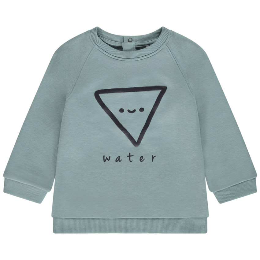 Sudadera felpa puff print triángulo para bebé niño  Additional Sudadera felpa puff print triángulo para bebé niño