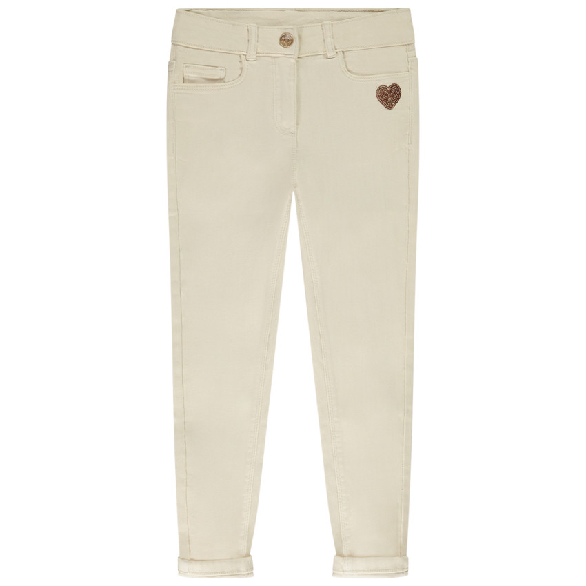Jean slim con motivo de corazón en lentejuelas para niña  Additional Jean slim con motivo de corazón en lentejuelas para niña