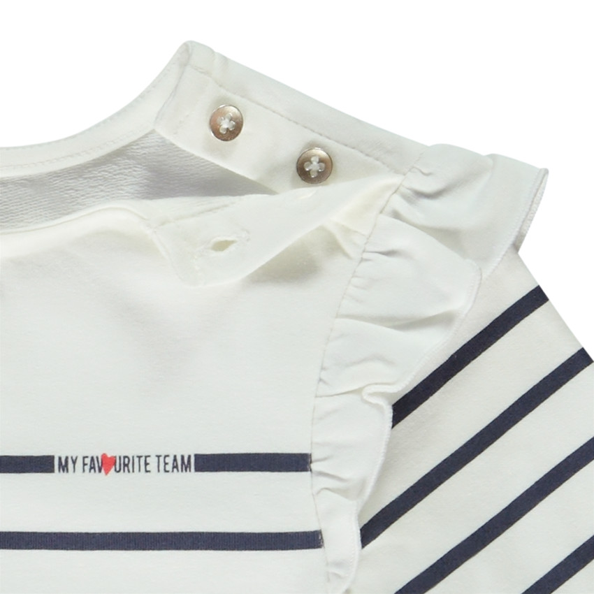 Marinera de felpa con estampado de mariposas para bebé niña 