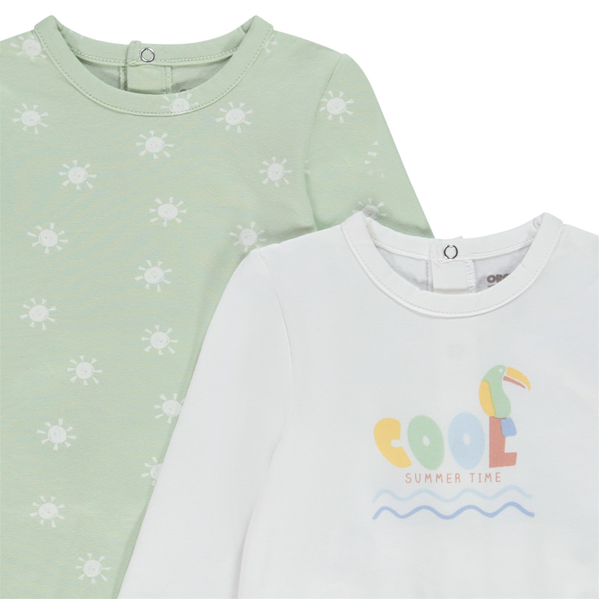 Lote de 4 peleles de punto con motivos de sol/playa para bebé niño 