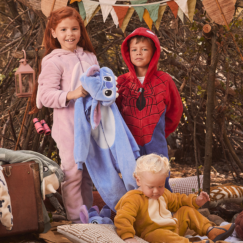 Pelele de sherpa con capucha Stitch Angel Disney para niña 