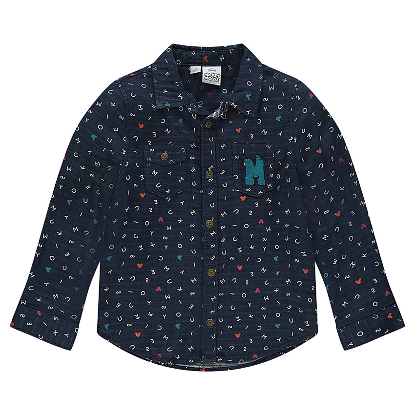 Camisa de manga larga con estampado all-over de Disney Mickey 