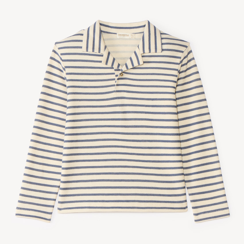 Polo de rayas de manga larga para niño 