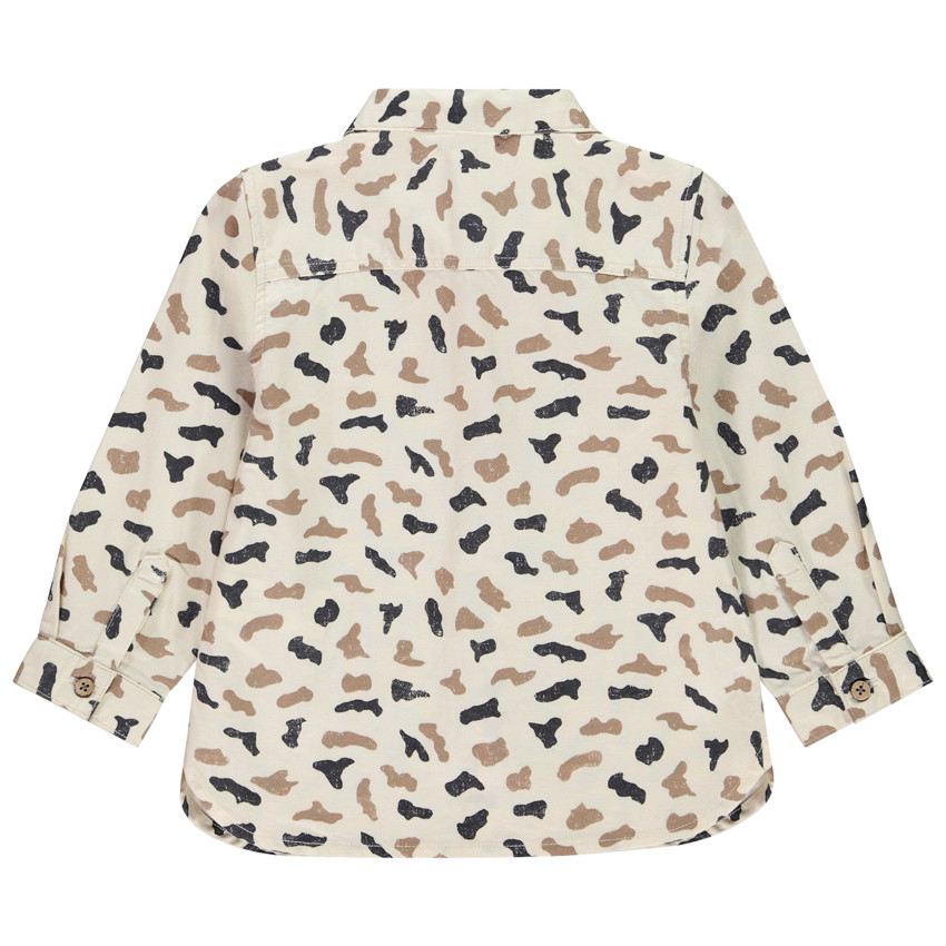 Camisa de manga larga estampada moteada para bebé niño 
