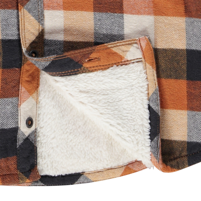 Sobrecamisa de franela a cuadros para niño 