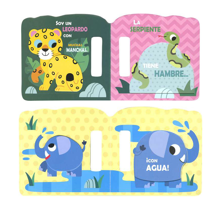 Cuento Animales de la selva Colección descubre y toca +1año 
