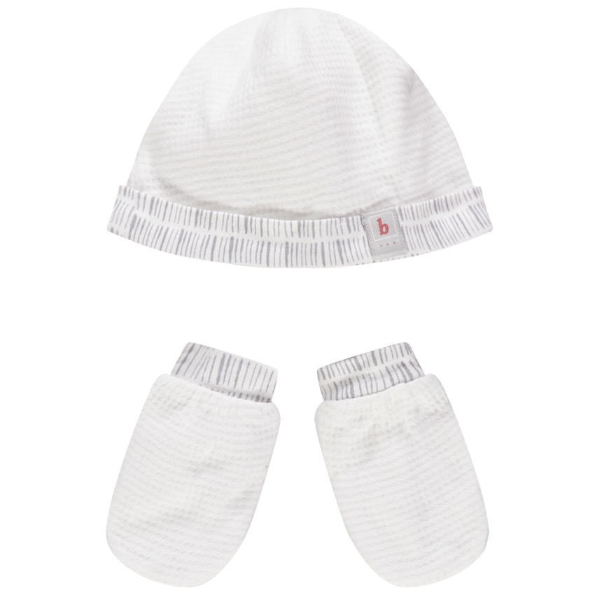 Conjunto gorro y manoplas en algodón orgánico 