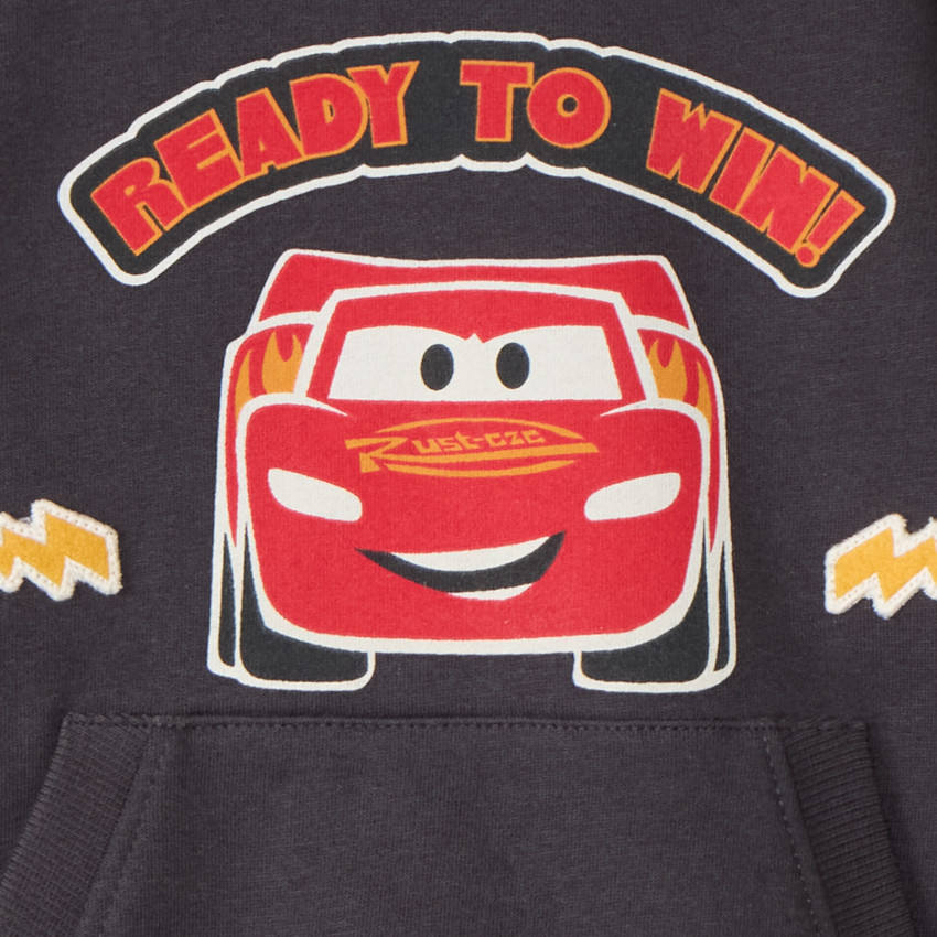 Sweat molleton Cars Disney + poche pour bébé garçon  