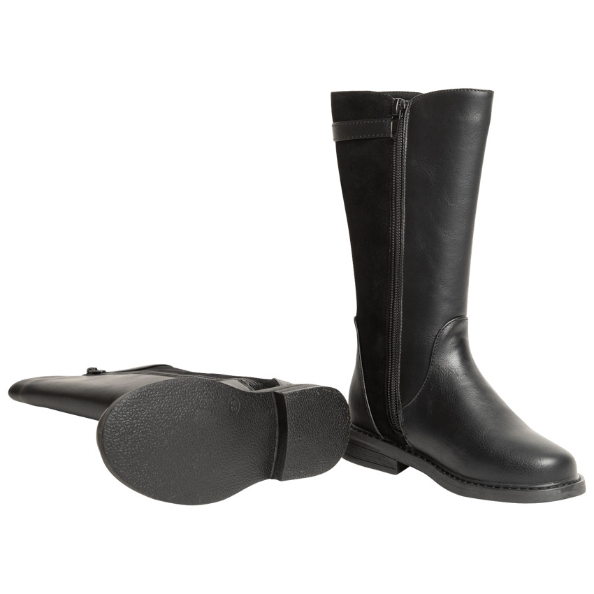 Botas de montar negras para niña con tiras y hebilla decorativa  Additional Botas de montar negras para niña con tiras y hebilla decorativa