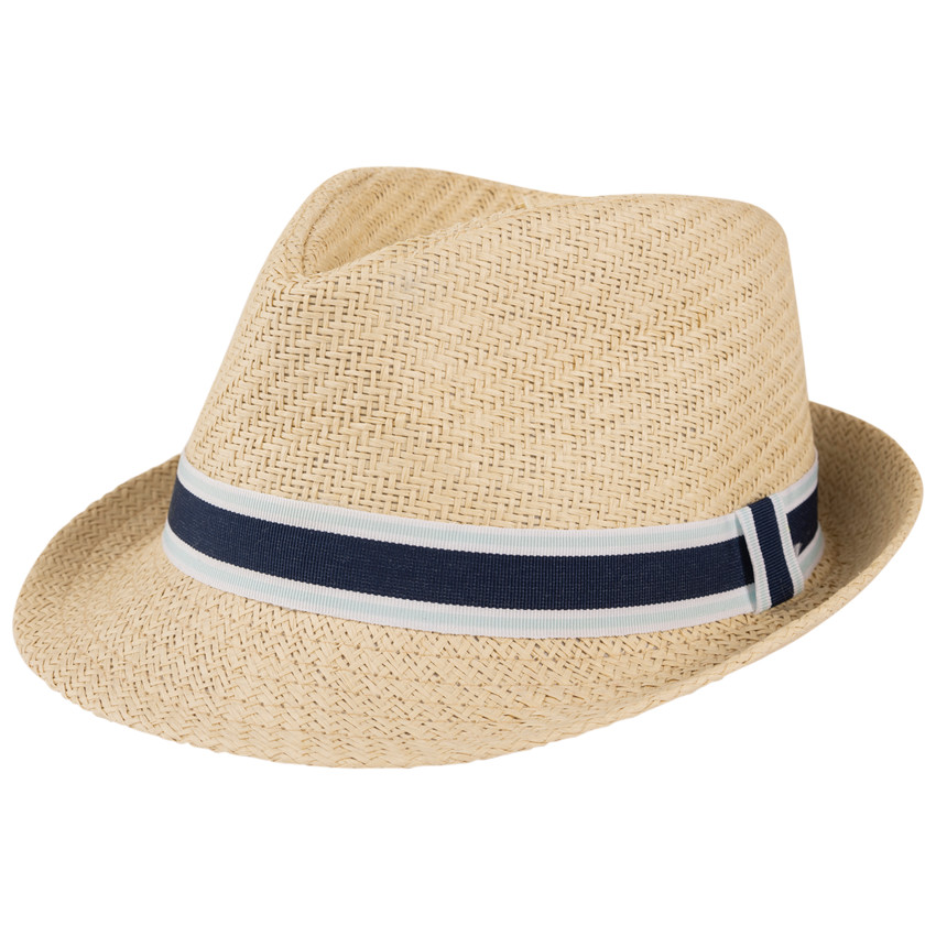 Borsalino trenzado con galón bicolor para niño 