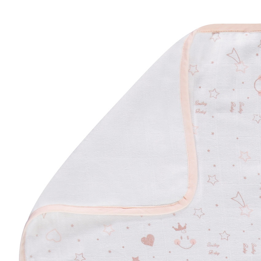 Manta de tetra con dibujos all over Smiley Girl 