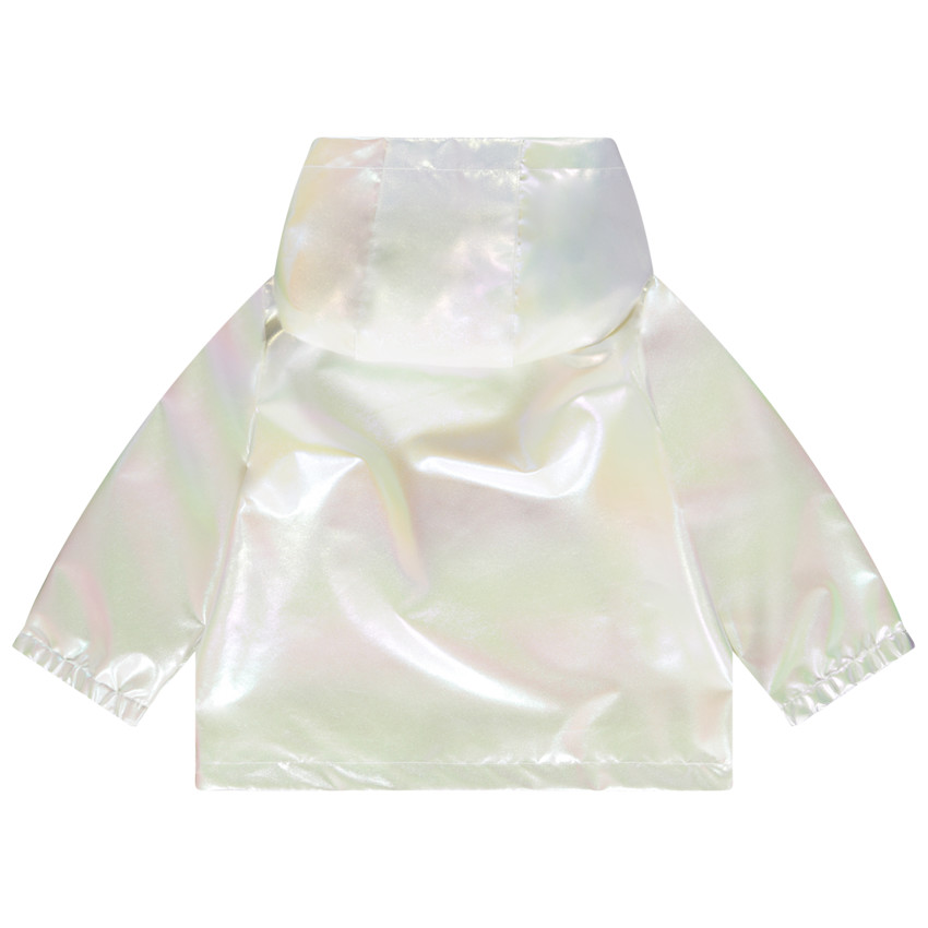 Cortavientos nacarado efecto iridiscente para bebé niña 