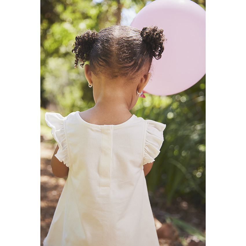 Conjunto de ceremonia con túnica y pantalón impreso para bebé niña 