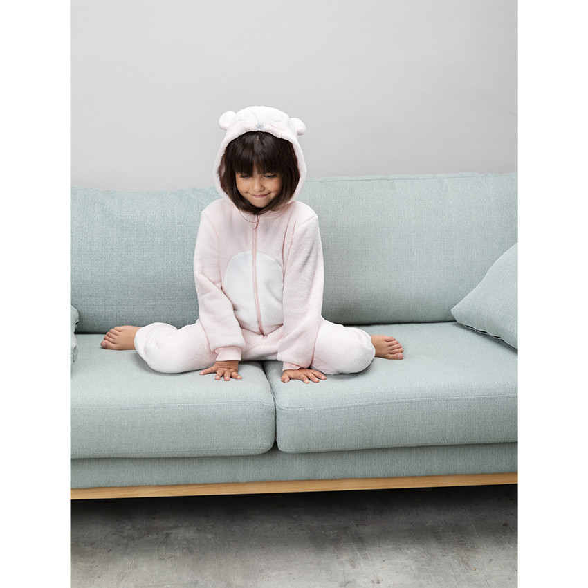 Pelele de sherpa con estampado de alce para niña 