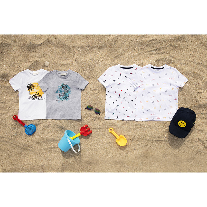 Camiseta manga corta algodón orgánico estampado fantasía all-over  Additional Camiseta manga corta algodón orgánico estampado fantasía all-over