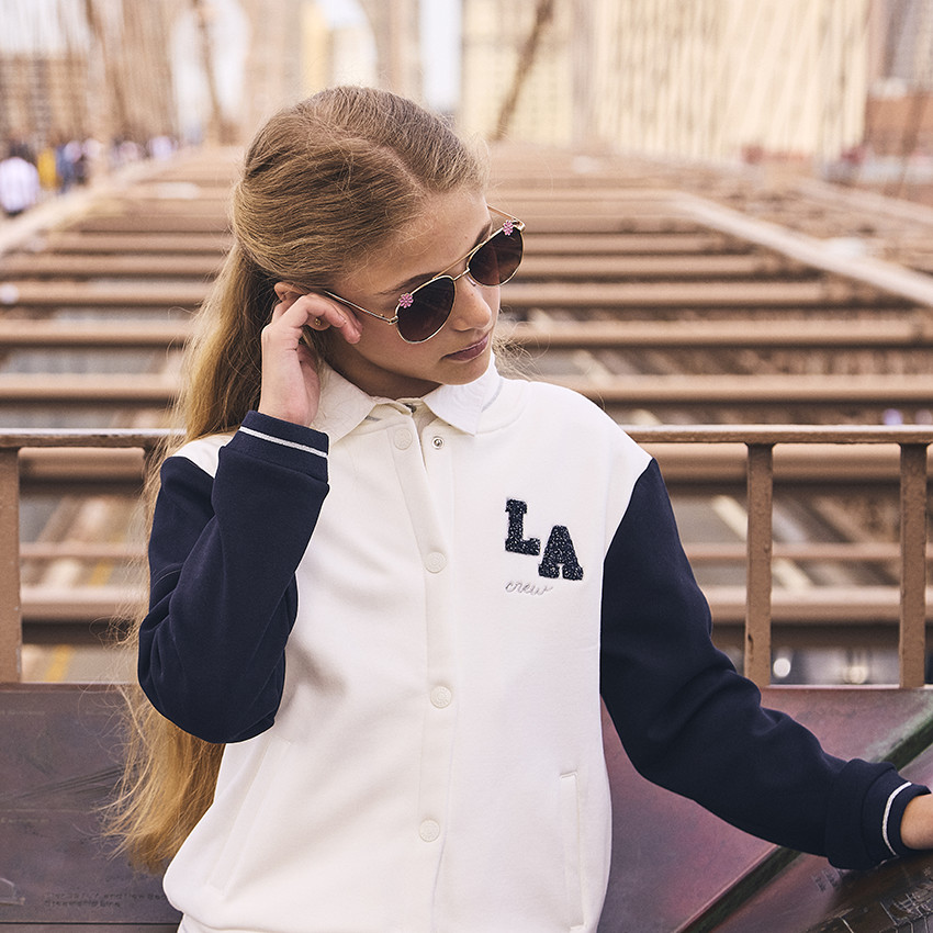 Chaqueta teddy de felpa sherpa para niña 