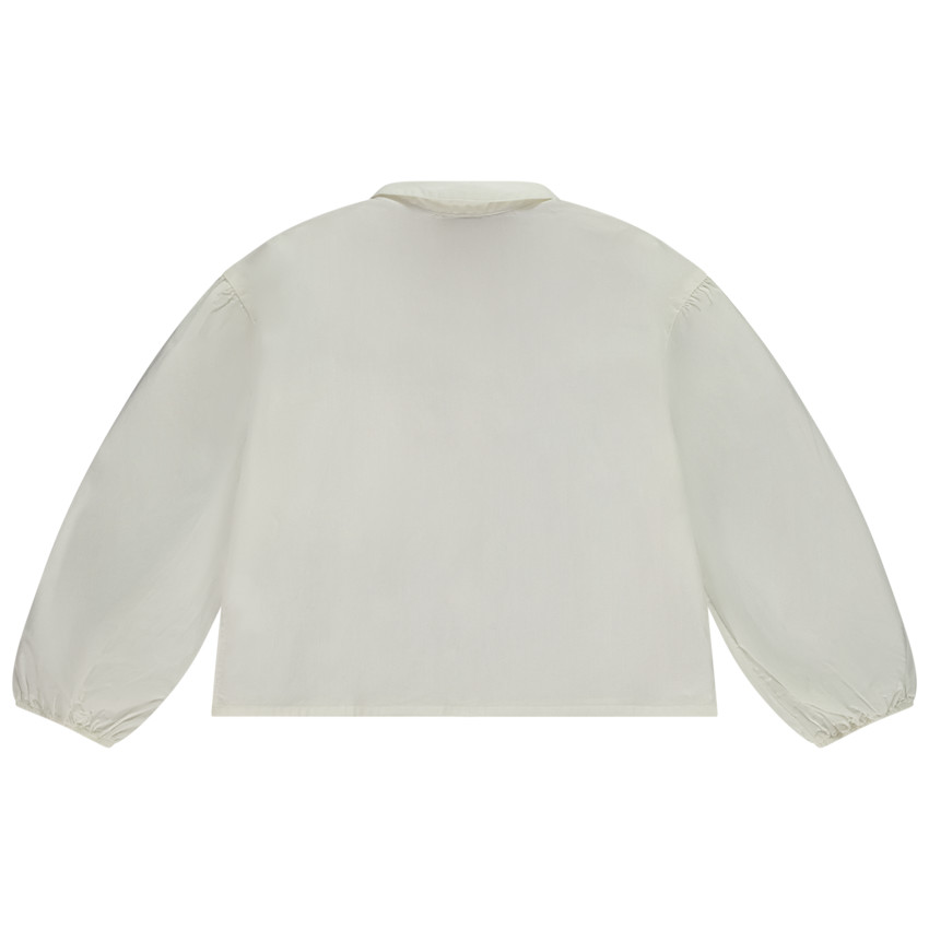 Camisa corta de manga larga abullonada para niña 