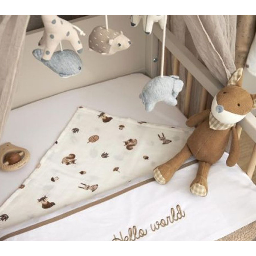 Pack de 3 muselinas medianas 70x70cm Me-Forest Animals Toffe 