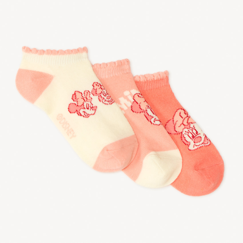 Lote de 3 calcetines cortos de Minnie Disney para niña 