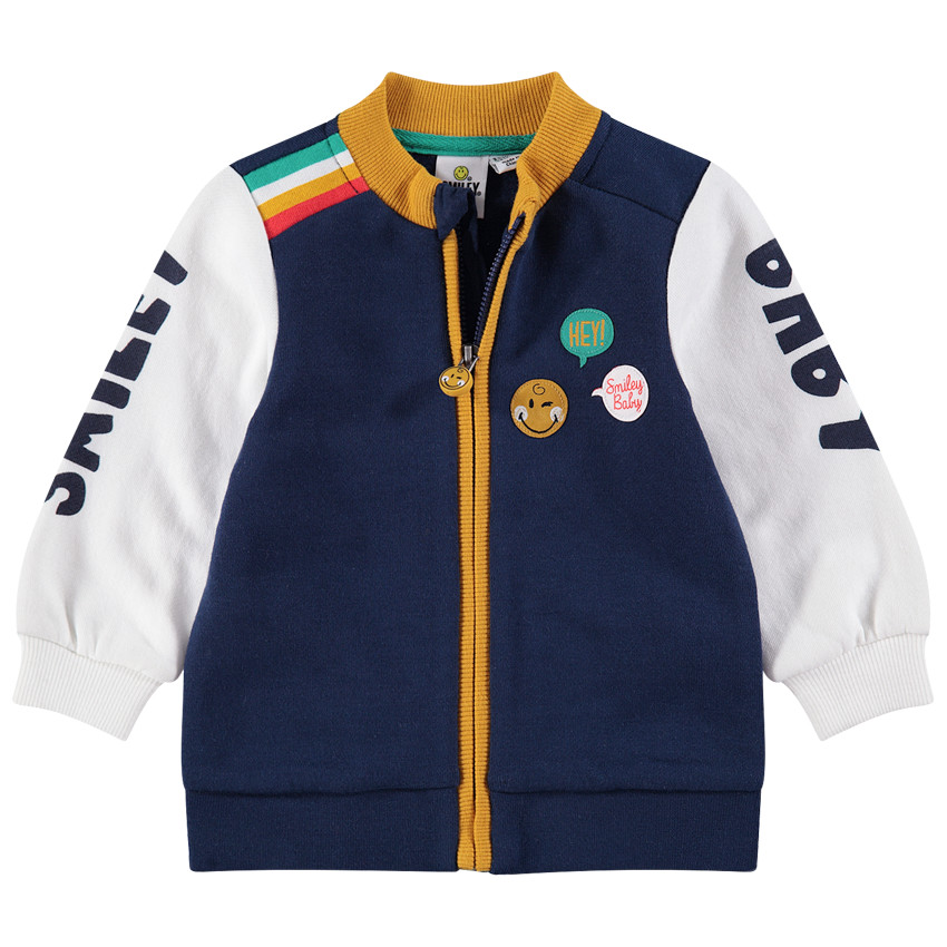 Chaqueta de felpa estilo campus con detalles ©Smiley 