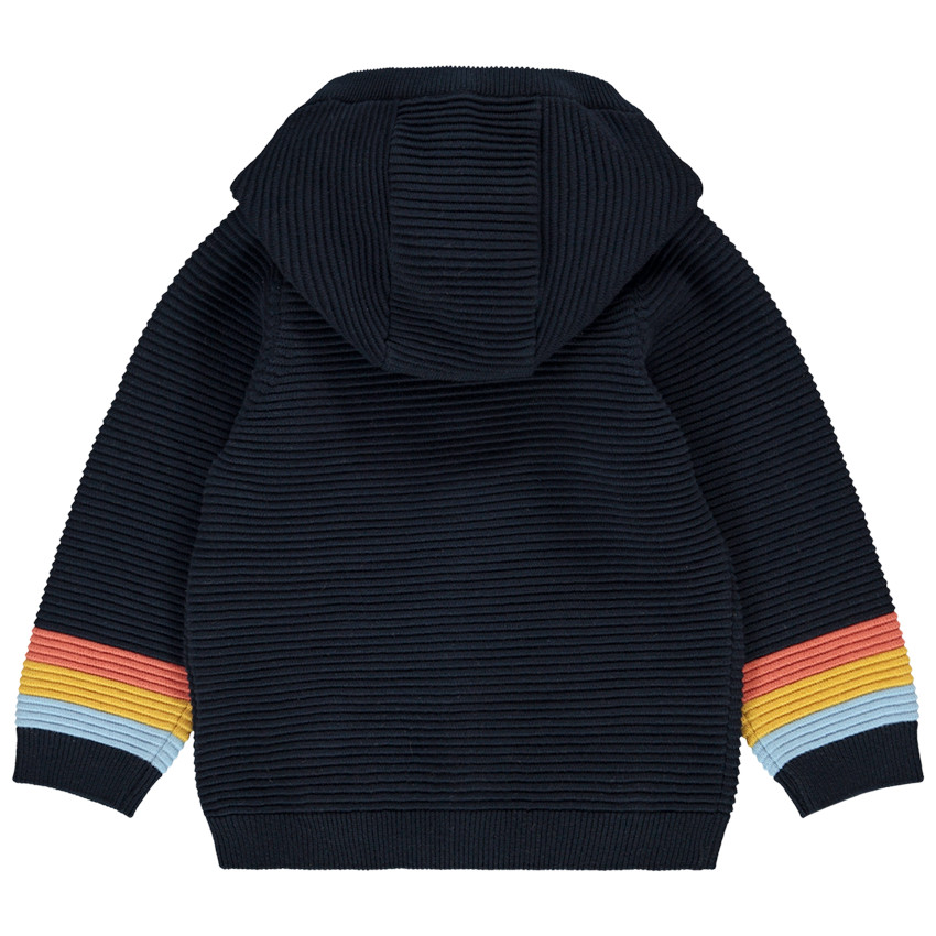 Gilet avec capuche effet tricot pour bébé garçon 