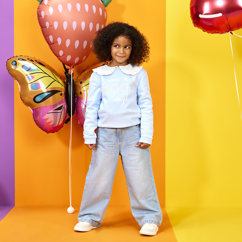 Camisa de manga larga de gasa de algodón para niña 