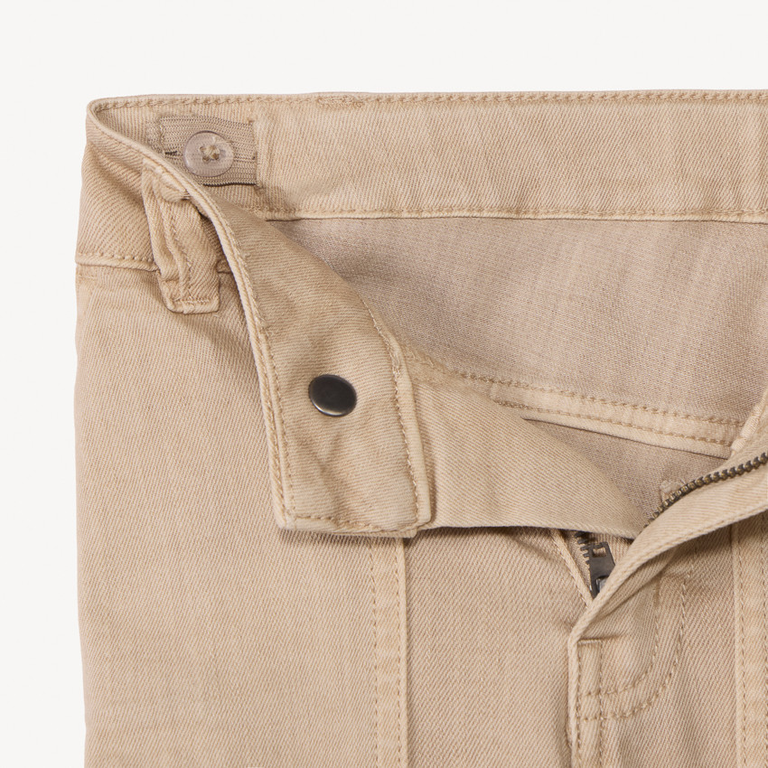 Vaqueros rectos en denim teñido liso para niño 