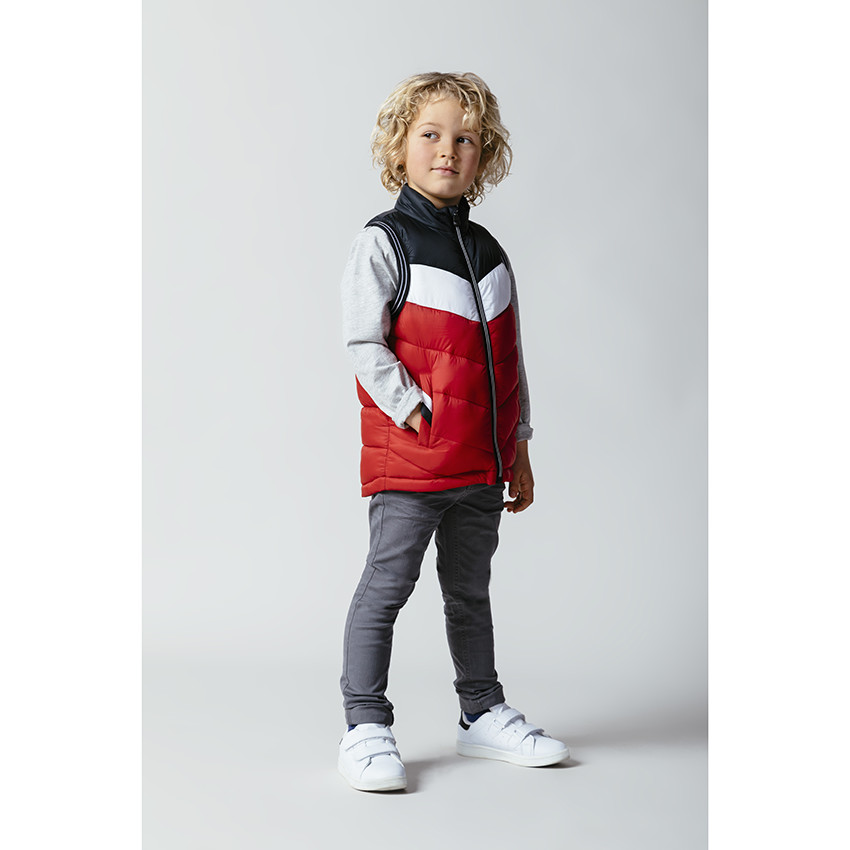 Pantalón slim de twill con efecto arrugado para niño 