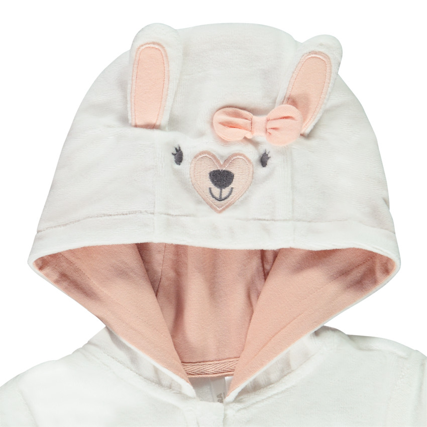 Ensemble en velours gilet à capuche lapin + jogging pour bébé fille Main Ensemble en velours gilet à capuche lapin + jogging pour bébé fille
