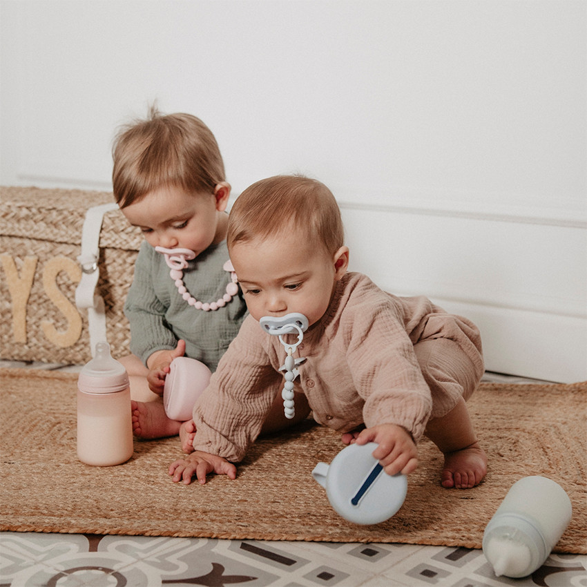 Chupete silicona fisiológico 0-6M Colour Essence Smoothie azul soft 