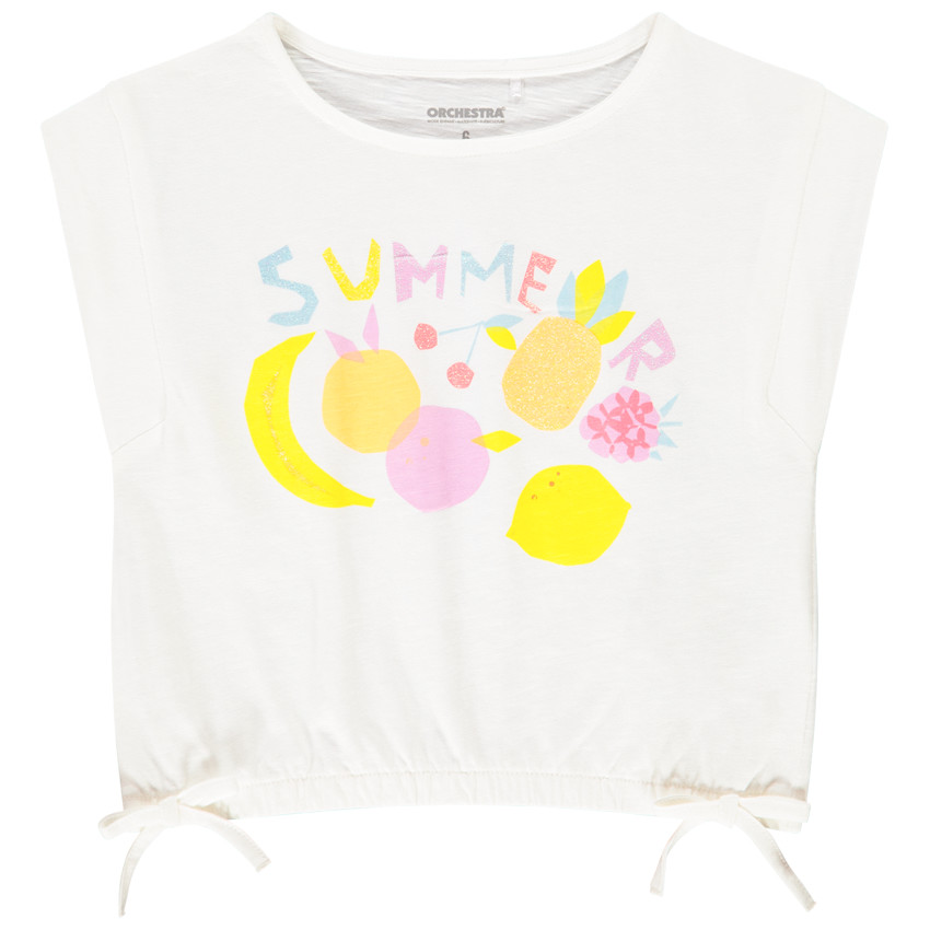 T-shirt forme boîte print fruits pour fille  Additional T-shirt forme boîte print fruits pour fille