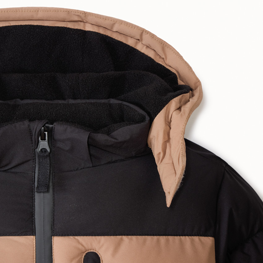 Anorak acolchado efecto color block para niño 