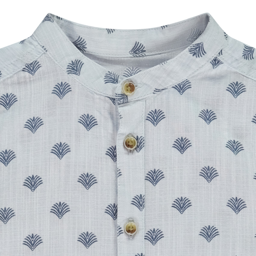 Camisa manga corta estampado palmeras para bebé niño 