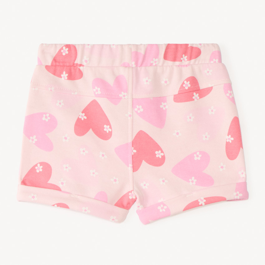 Pantalón corto de felpa con estampado para niña bebé 