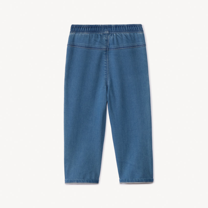 Pantalón cargo tipo vaquero con bordado de scooter para bebé niño 