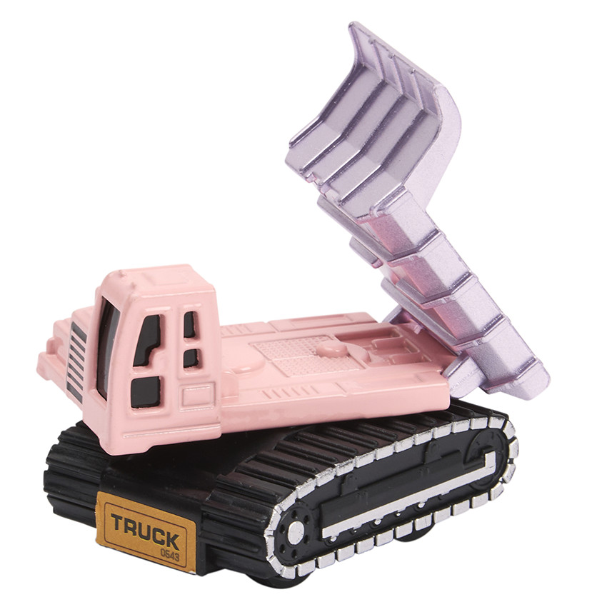 Véhicule miniature à friction Tracteur rose/noir 