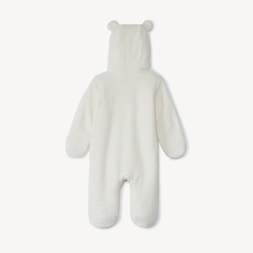 Pelele piloto liso con capucha divertida para bebé niña 