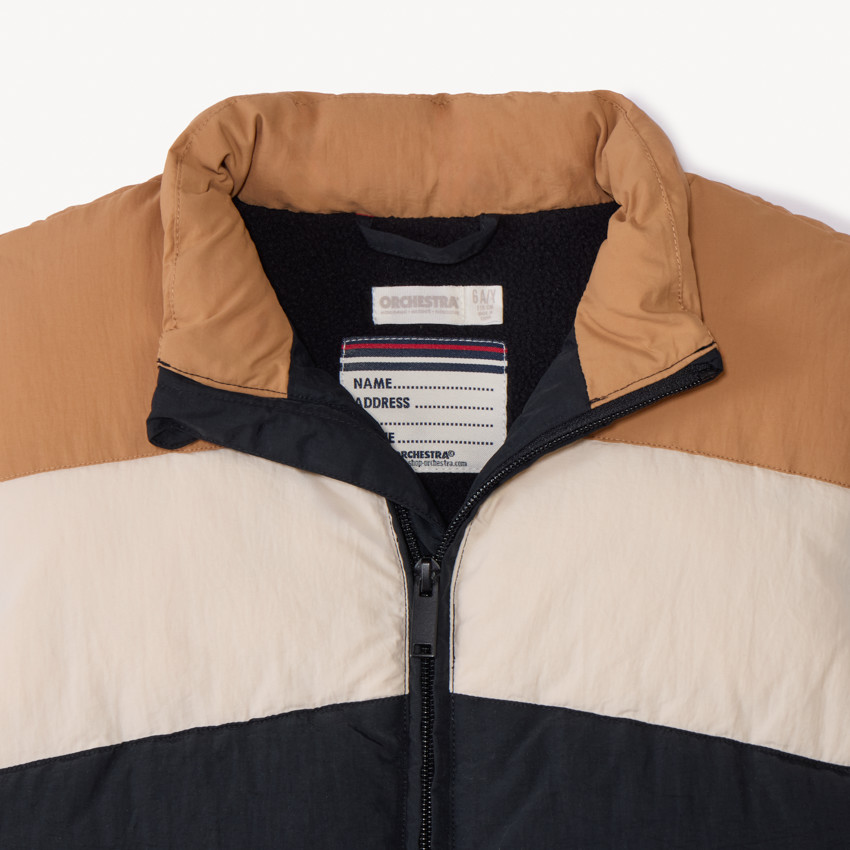 Chaleco acolchado sin mangas efecto color block para niño 