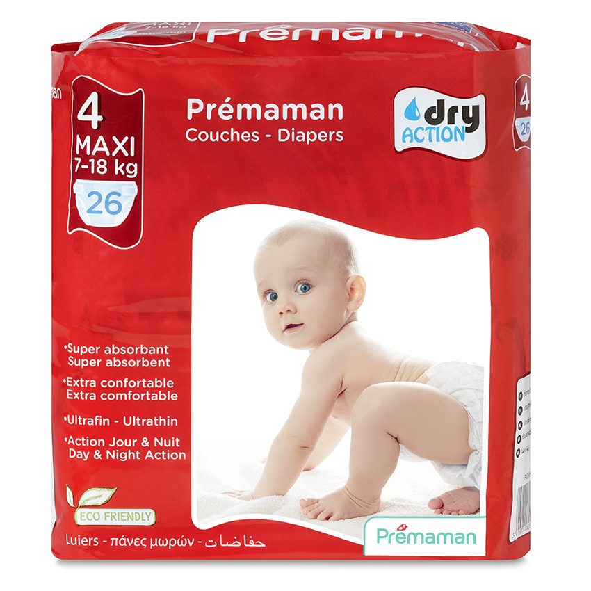 Pañales Maxi Talla 4 - 26 unidades - 7 a 18 kg 