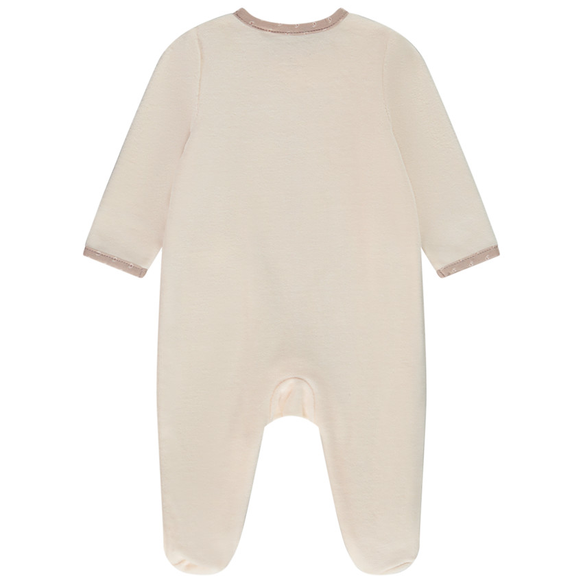 Pelele de terciopelo con lazos para bebé niña 