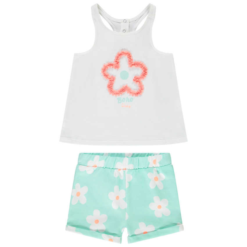 Conjunto de 2 piezas de tirantes y short para bebé niña 