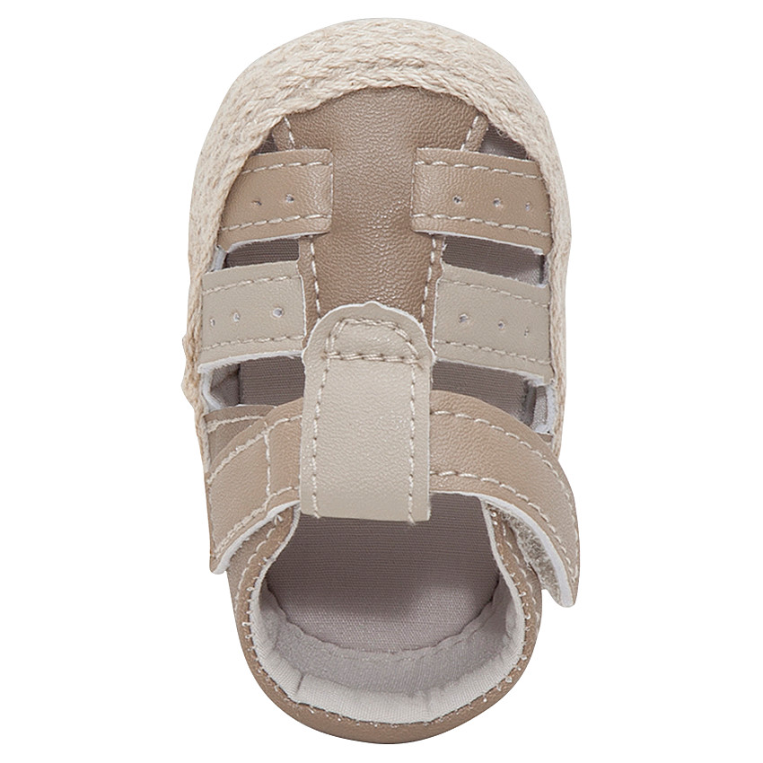 Sandalias de tiras contrastantes con contorno de suela trenzado 