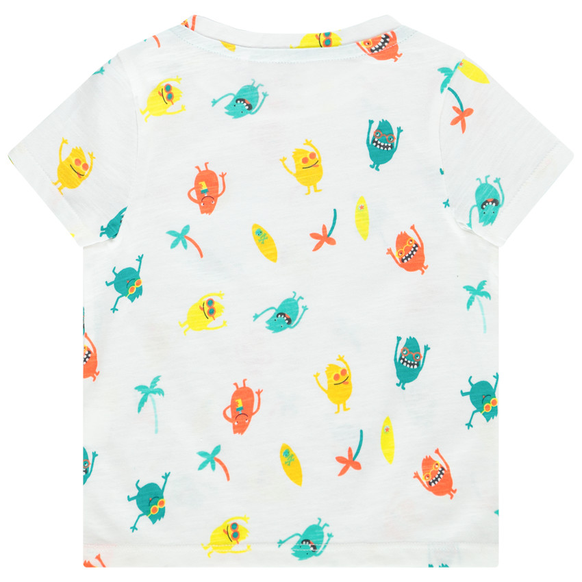 Camiseta manga corta print monstruos 