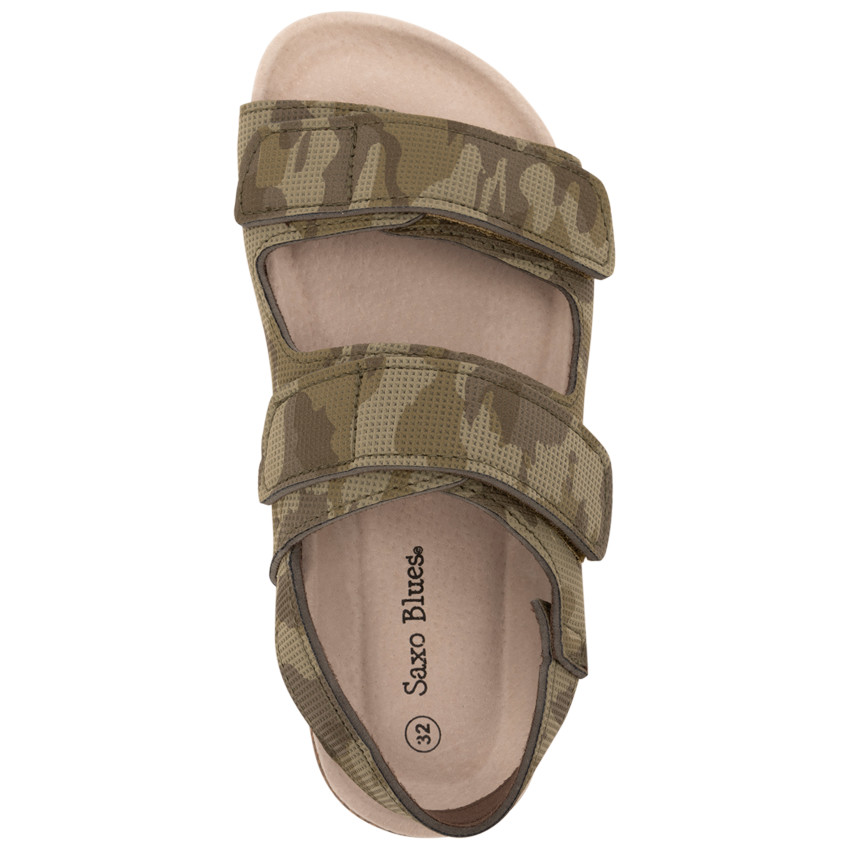 Sandalias de velcro con estampado de camuflaje para niño 