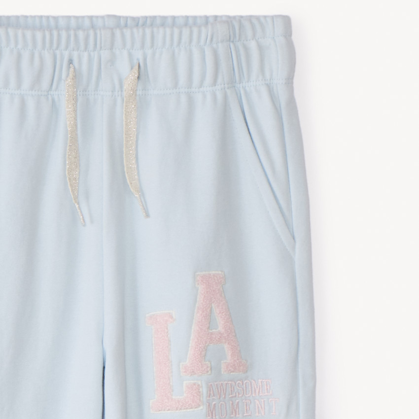 Sudadera holgada de felpa con efecto de bloques de color para niña 