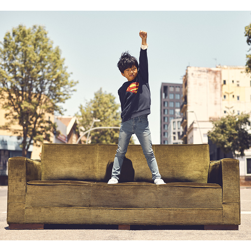 Sudadera de felpa con capucha Superman Warner para niño 