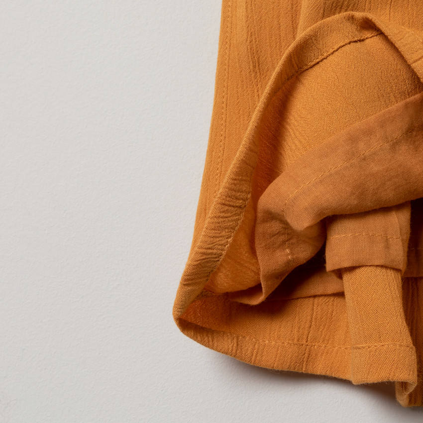 Vestido mangas con volantes estilo étnico 